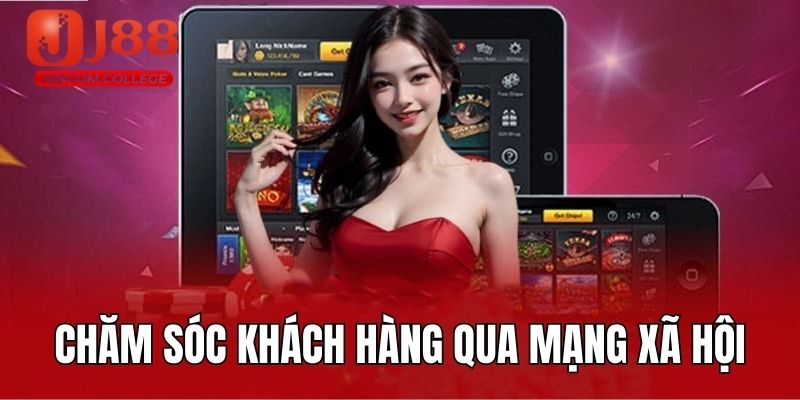 Gửi yêu cầu hỗ trợ CSKH qua mạng xã hội J88